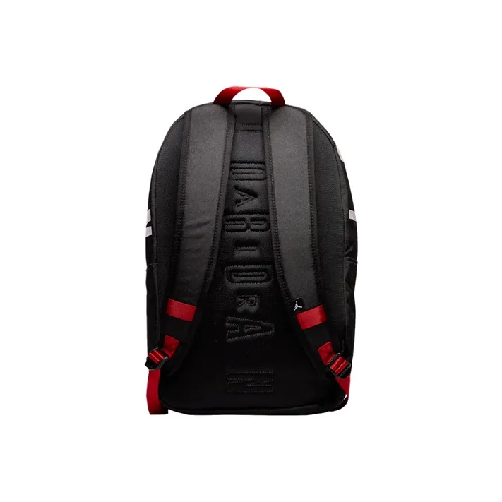 Jordan Polyester Backpack Regular Unisex Black Red-2