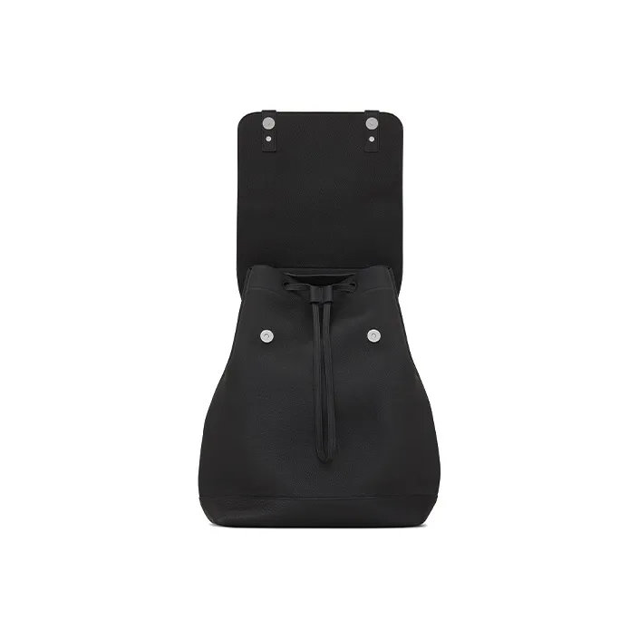 SAINT LAURENT Grain Leather Backpack Men's Black-2
