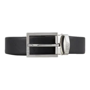 EMPORIO ARMANI Reversible Belt In Two tone Leather With All over Embossed Eagle