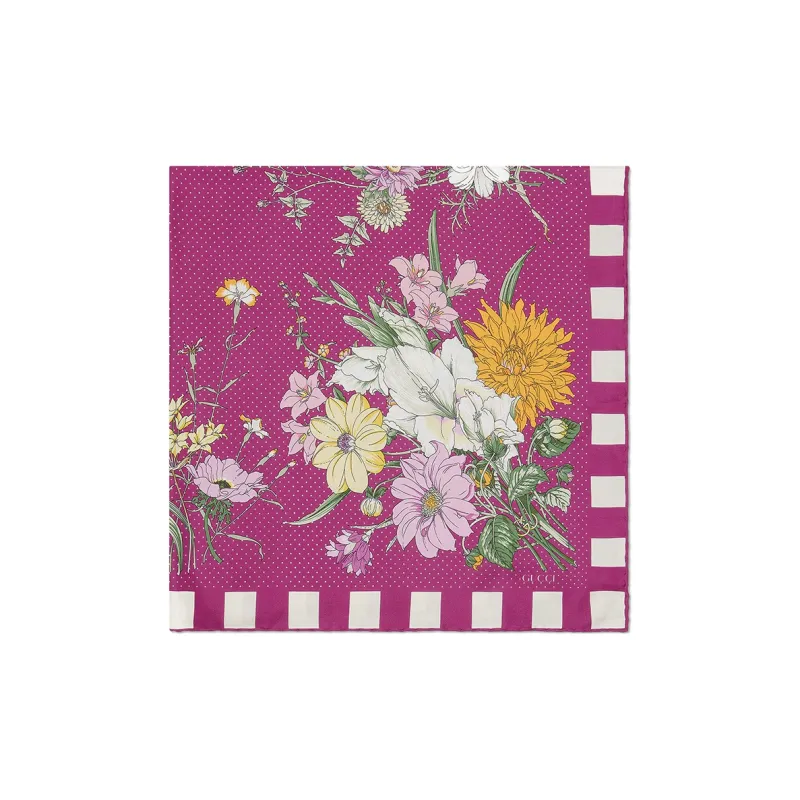 GUCCI Silk Scarves Unisex Purple-1
