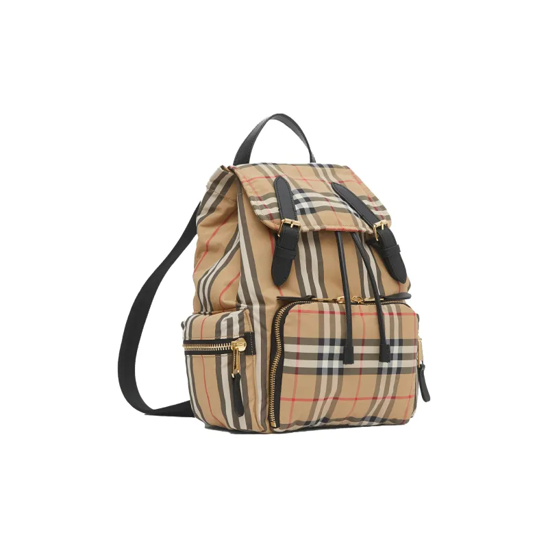 Burberry Vintage Polyamide Backpack Medium Size Unisex Beige-2