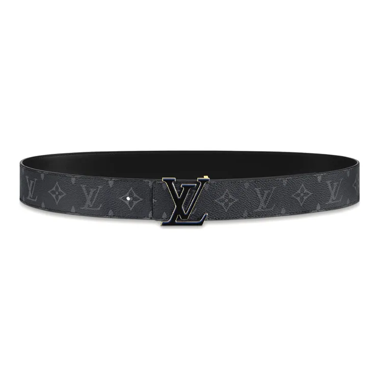 LOUIS VUITTON Pin Buckle Cow Leather Leather Belts Men's Width 4cm-0