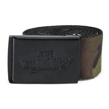Vans Belt Logo Letter Decoration Smooth Buckle Leather Belts Men's Camouflage Width 3.8cm