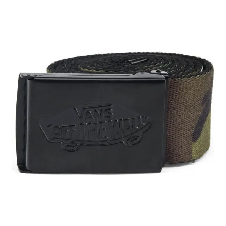 Vans Belt Logo Letter Decoration Smooth Buckle Leather Belts Men's Camouflage Width 3.8cm-0