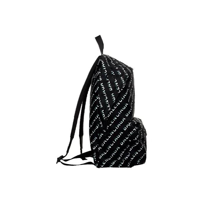 Balenciaga WHEEL Nylon Fabric Backpack Unisex Black-2