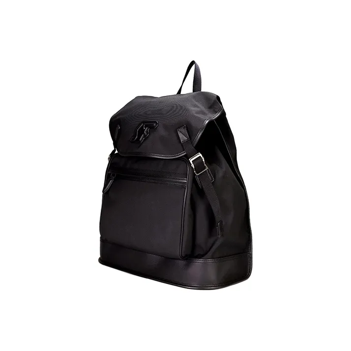 FERRAGAMO Nylon Fabric Backpack Men's Black-2