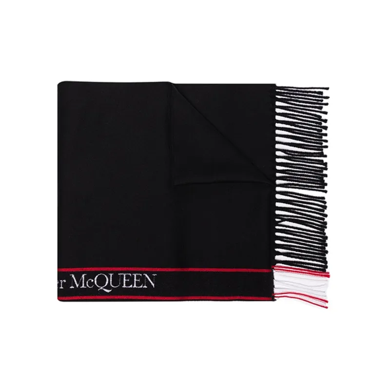Alexander McQueen Knit Scarves Unisex Black-0
