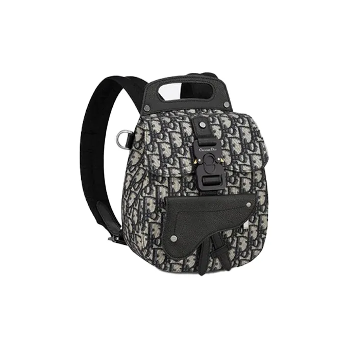 DIOR Canvas Backpack Mini Men's Blue-2