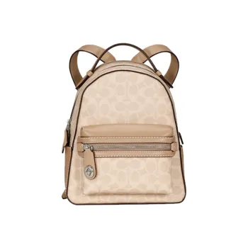 COACH Campus Canvas Backpack Small Size Women's Milk Tea Beige