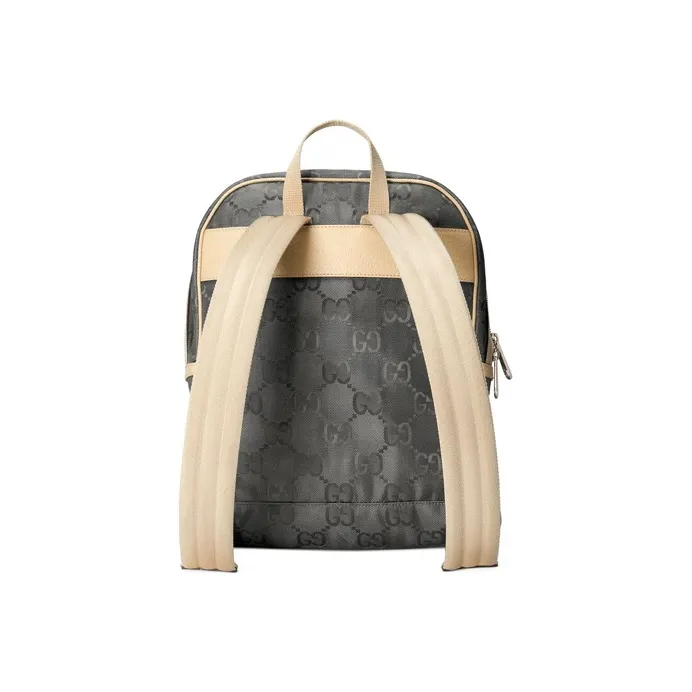 GUCCI Off The Grid Nylon Fabric Backpack Unisex Dark Gray/Beige-3