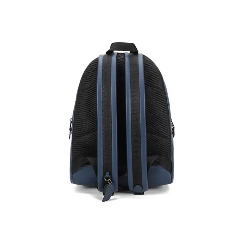 COACH Academy Smooth Finish Leather Backpack Large Size Men's Marine Blue-3