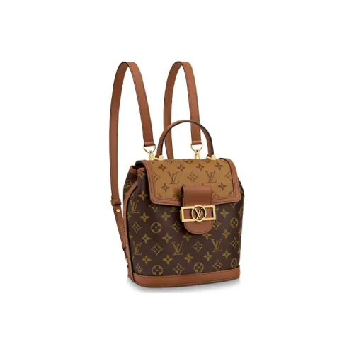 LOUIS VUITTON Backpack Dauphine Monogram Reverse PM Brown