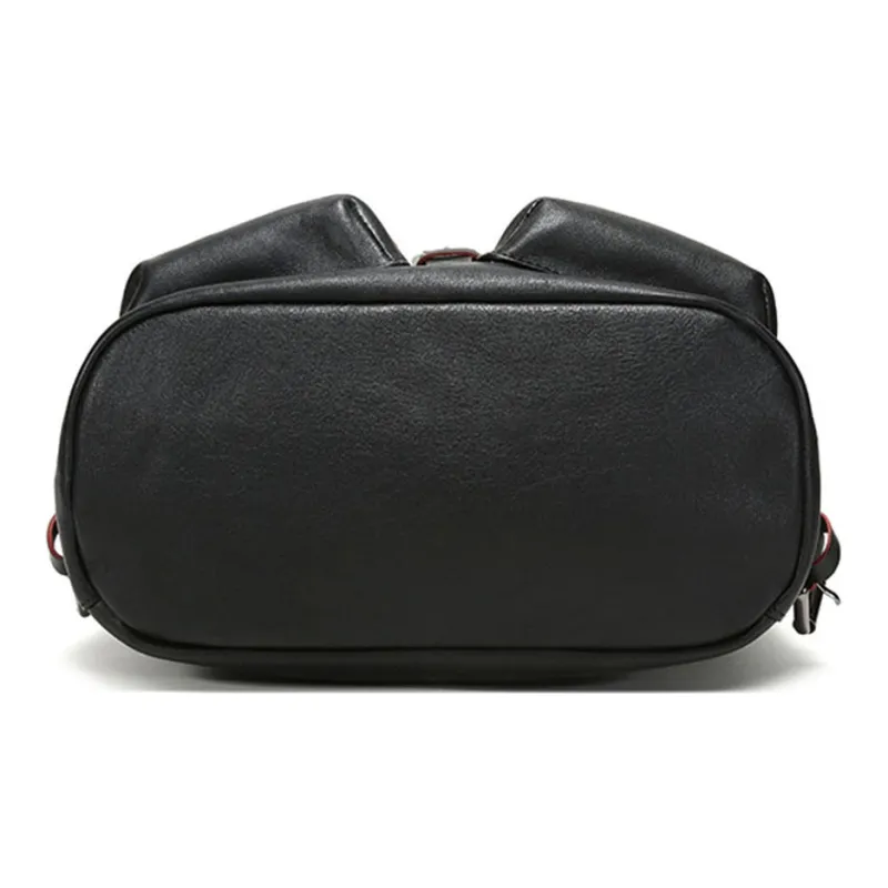 LONGCHAMP 3D Multicolor Cow Leather Laptop Backpack Medium Size Unisex Black Brick Red-4