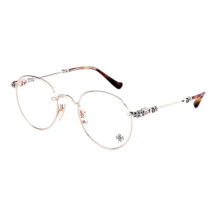 Chrome Hearts Metal Butterfly Eyeglass Frames Unisex Bright Gold-1