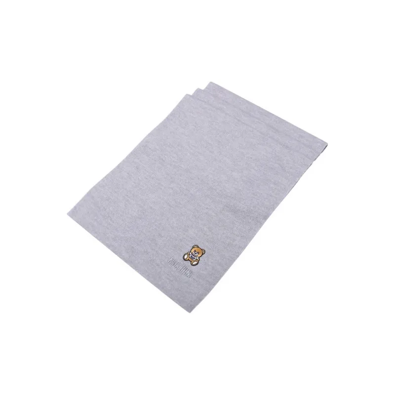 MOSCHINO Knit Scarves Unisex Gray-1