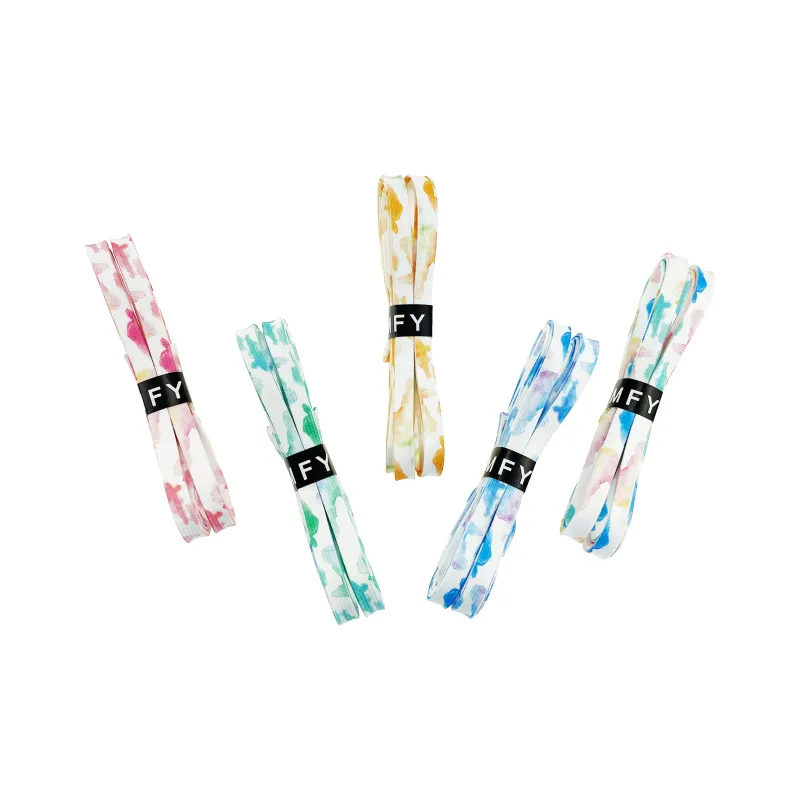 CMFY Shoelaces Unisex Watercolor Tie Dye Multicolor Shoelace 5 Pack Set-1
