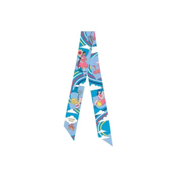 HERMES Carres Volants Twilly Silk Scarves Unisex