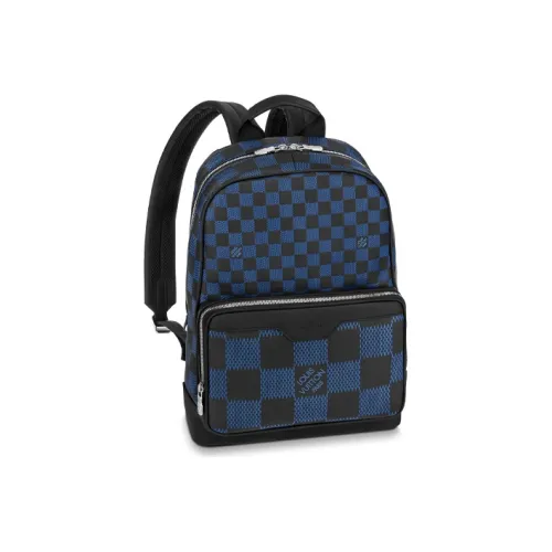 LOUIS VUITTON CAMPUS Cow Leather Backpack Men's Blue