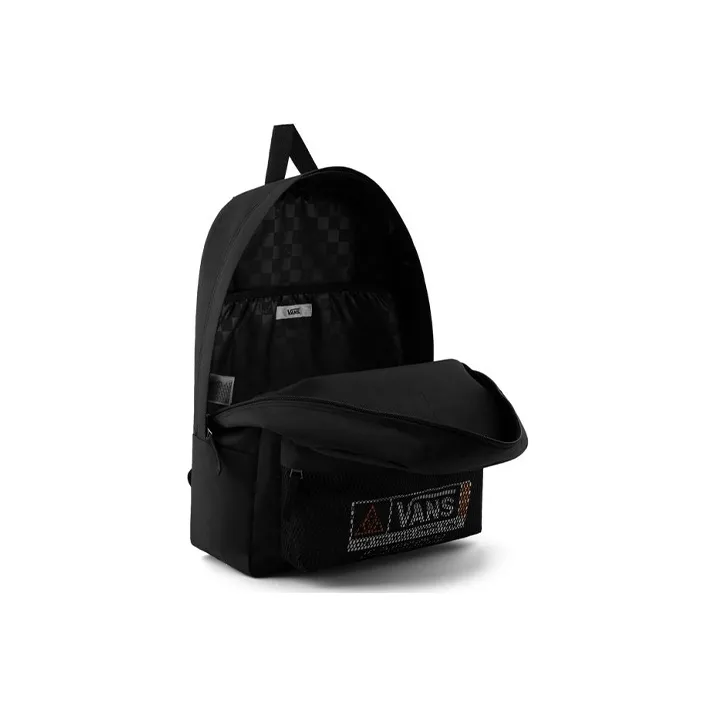 Vans Polyester Backpack Regular Unisex Black/Army Green-3