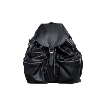 CELINE Smooth Cow Leather Backpack Medium Size Men's Black