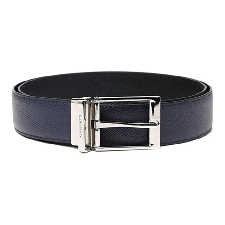 Burberry Leather Belts Men Blue-0
