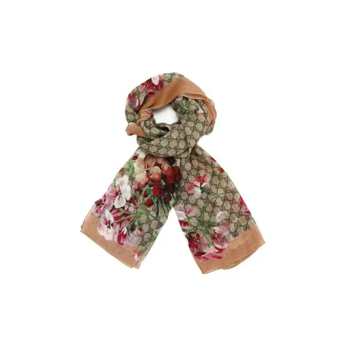 GUCCI Silk Scarves Women's Multicolor