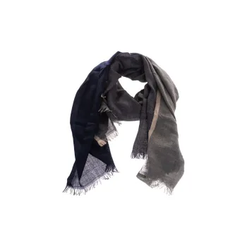 Brunello Cucinelli Colour Block Fringed Scarf