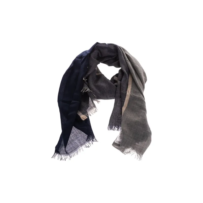 Brunello Cucinelli Colour Block Fringed Scarf-0