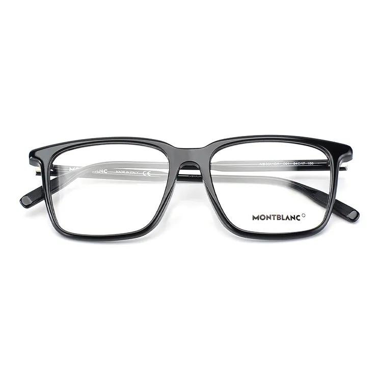 MONTBLANC Plate Frame Round Eyeglass Frames Unisex European Version, Black-4
