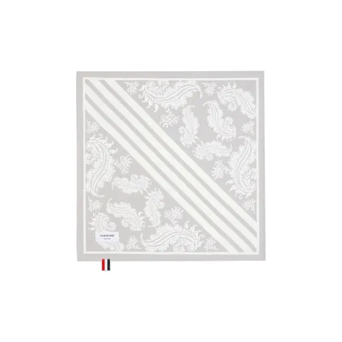 THOM BROWNE Knit Scarves Unisex Light Gray
