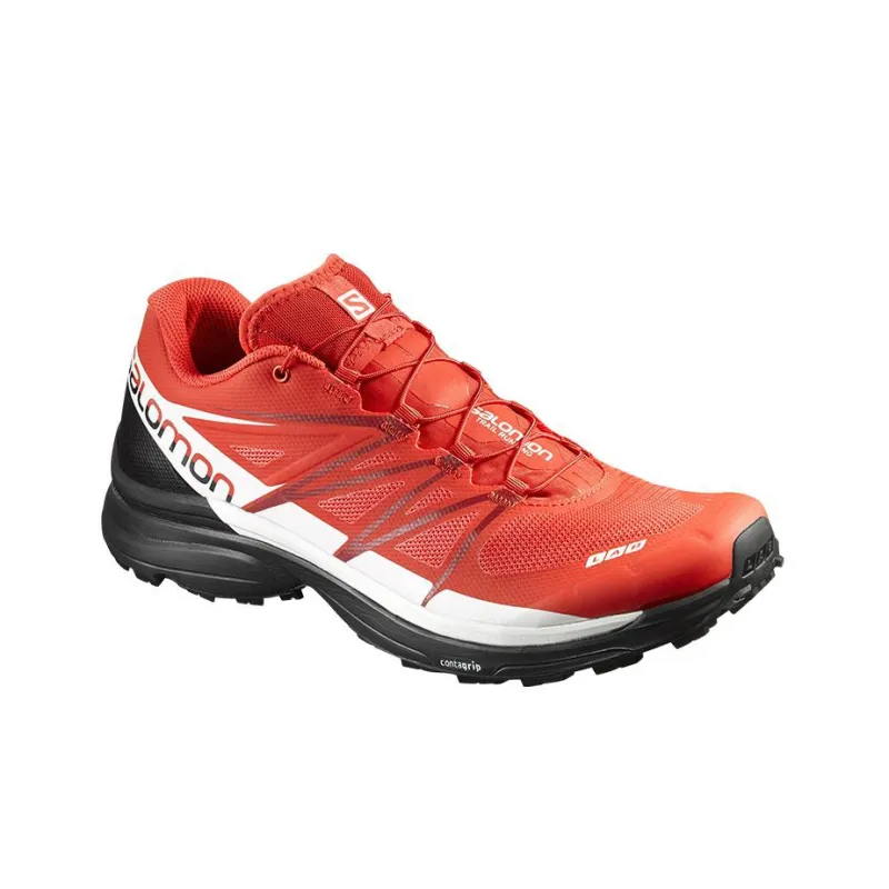 SALOMON XT Wings Anti Slip Wear Resistant Low Top Trail Running Running Shoes Unisex Red-2