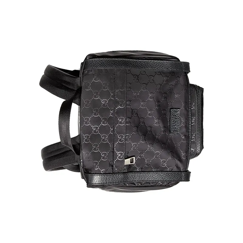 GUCCI Nylon With Leather Backpack Men's Black-4