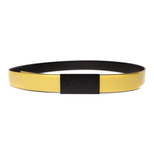 Maison Margiela Leather Belts Unisex Yellow