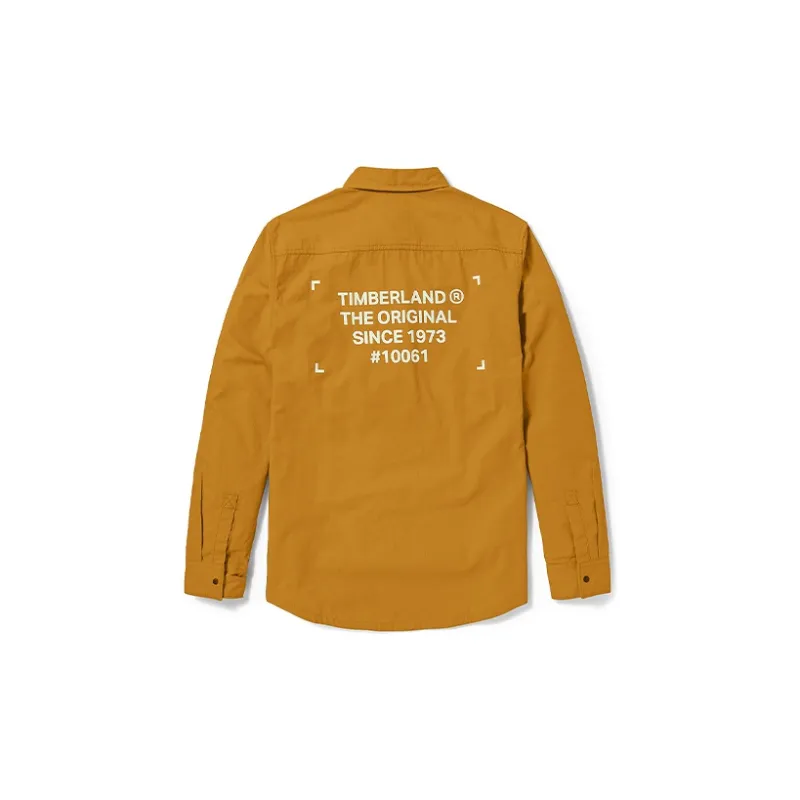 Timberland Men Casual Half-Zip Shirt Wheat-1