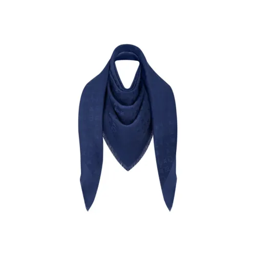 LOUIS VUITTON Shawls Unisex Dark Blue