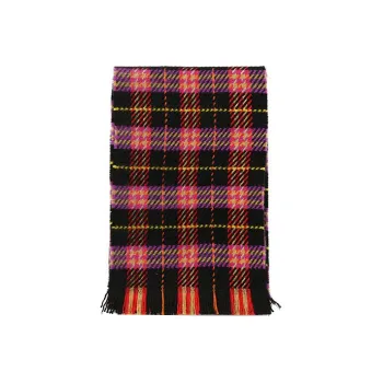 Burberry Knit Scarves Unisex Black Red