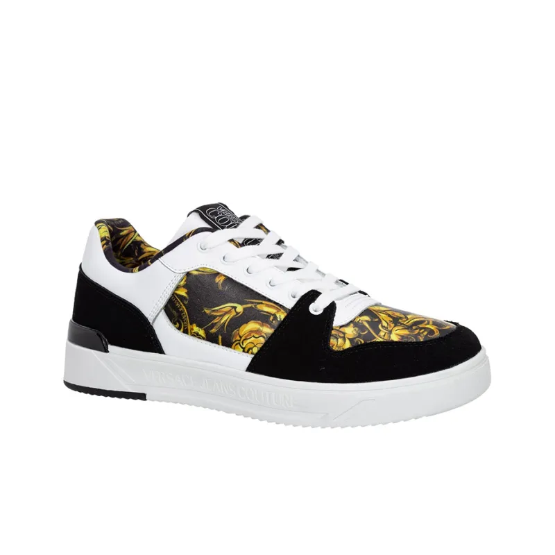 VERSACE JEANS Couture Garland Starlight Stylish Skateboarding Shoes Men's White Black-1