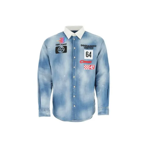 DSQUARED 2 Shirts Men Blue