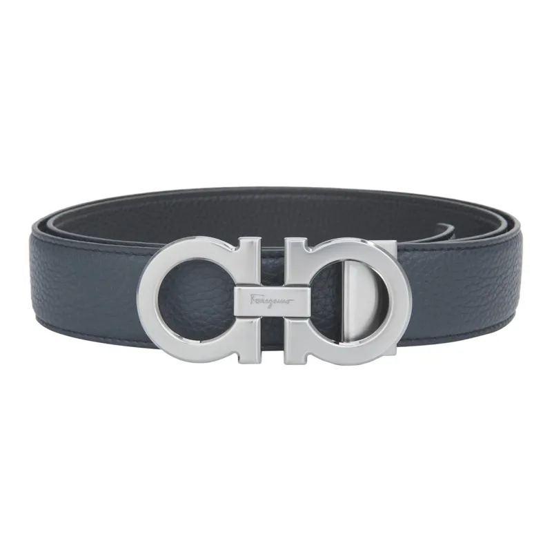 FERRAGAMO Cow Leather Leather Belts Men's Multicolor Width: 3.5cm-1