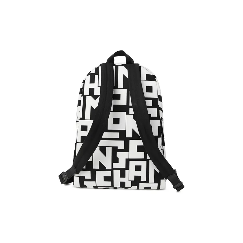 LONGCHAMP Polyamide Canvas Fabric Backpack Small Size Women's Black White Multicolor-3