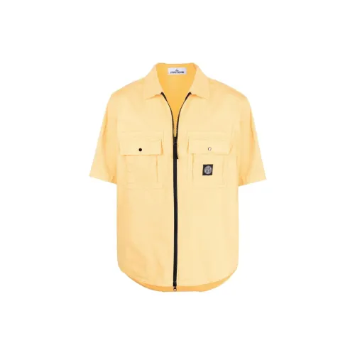 STONE ISLAND Shirts Men Yellow