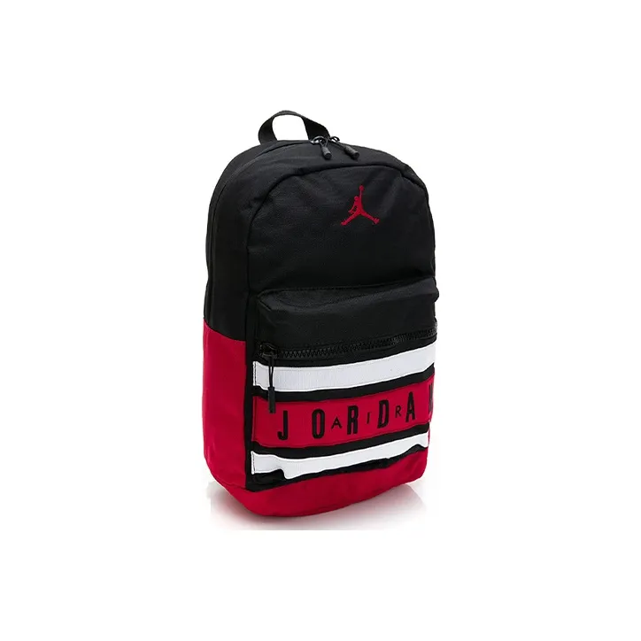 Jordan Polyester Basketball Bag Backpack Regular Unisex Black Red-1