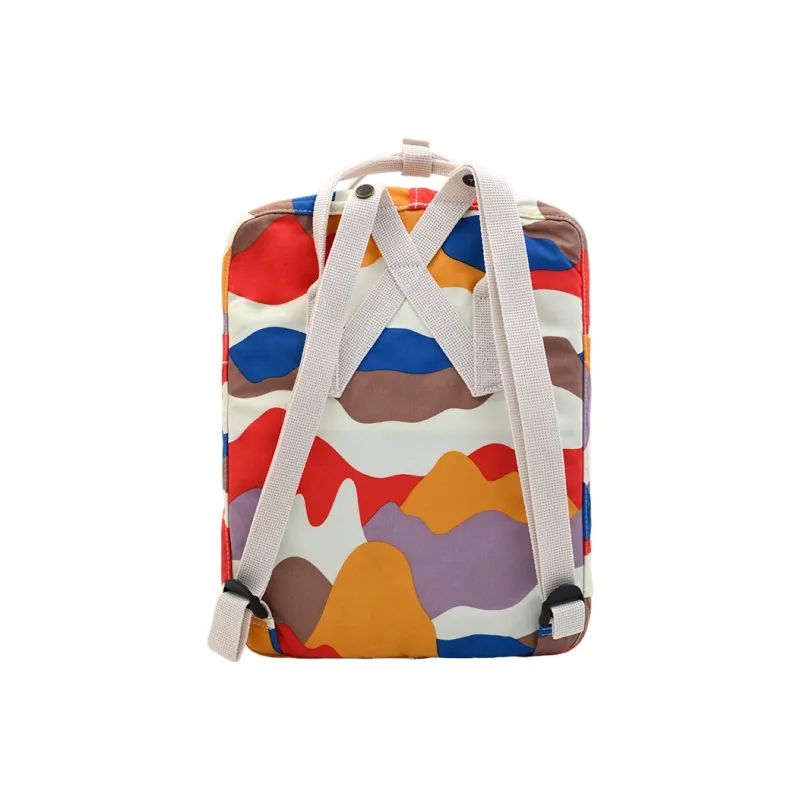 Fjallraven Kanken Polyester With Cotton Backpack Unisex Light Multicolor-3