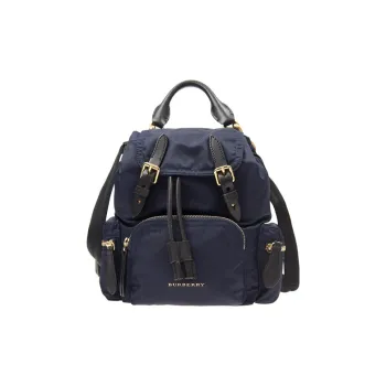Burberry Canvas Backpack Small Size Women's Dark Blue