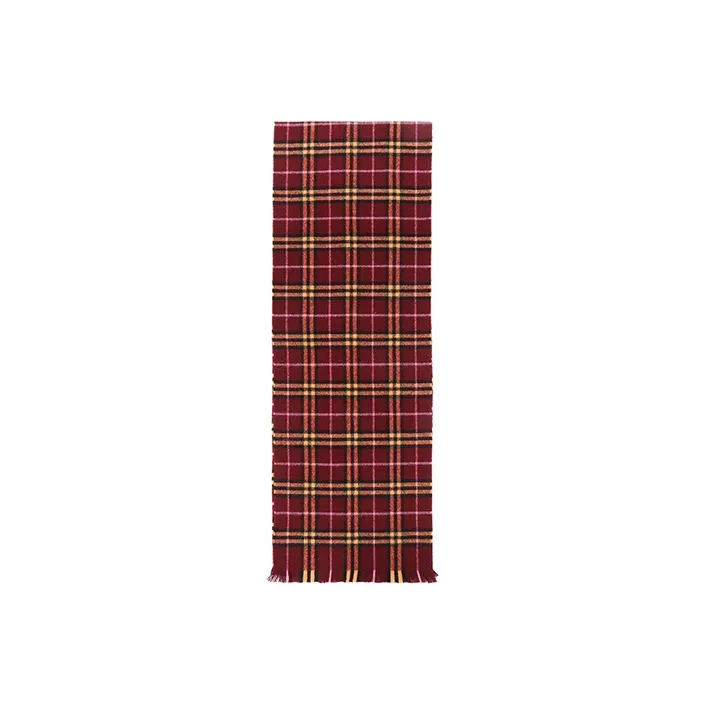 Burberry Knit Scarves Unisex Burgundy-4