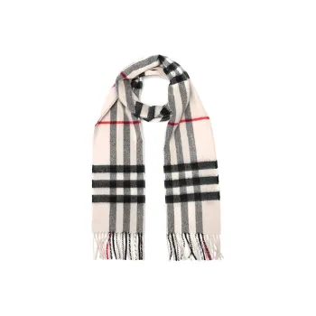 Burberry Checked Fringed Scarf