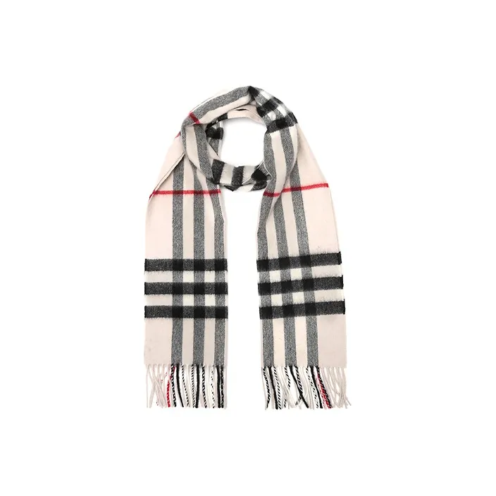 Burberry Checked Fringed Scarf-0