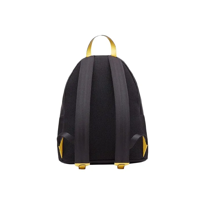 FENDI Nylon With Leather Backpack Men's Black-2