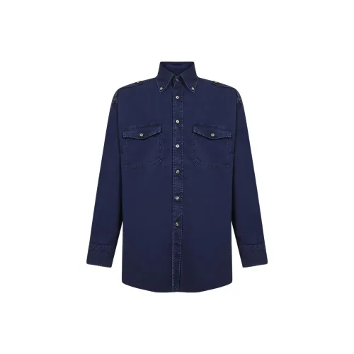 TOM FORD Shirts Men Dark Blue