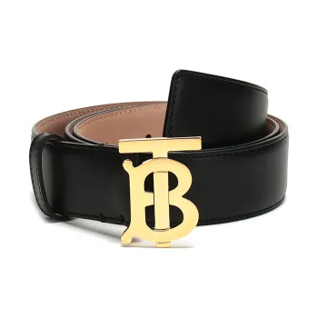 Burberry Monogram Motif Leather Belt 1.4 Width